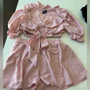 Boutique Ruffle Short Set